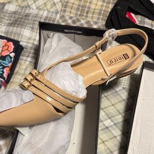 IDIFU Beige Slingback Heels